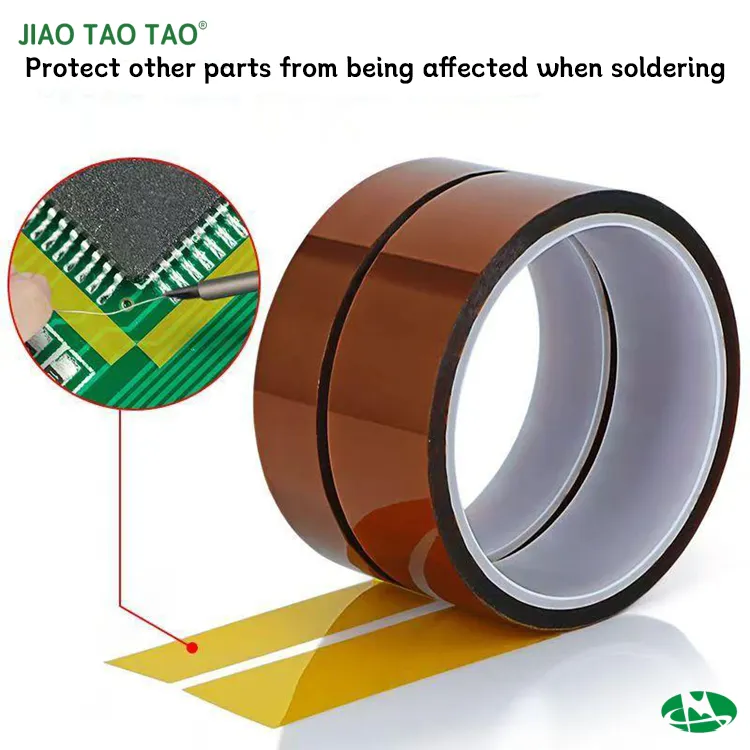 Amber Polyester Silicone Tape is a high temperature adhesive tape made from polyester film coated with silicone adhesive